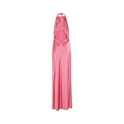 Satin Halter Maxi Dress