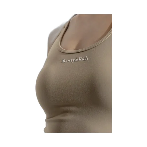 Sporty & Rich Serif Logo Cropped Tank