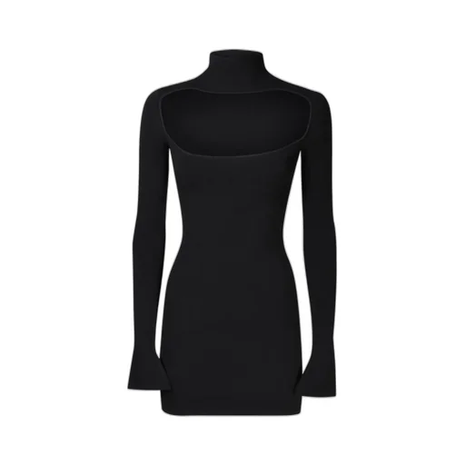 Long Sleeve Cutout Knit Dress