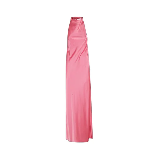 Satin Halter Maxi Dress