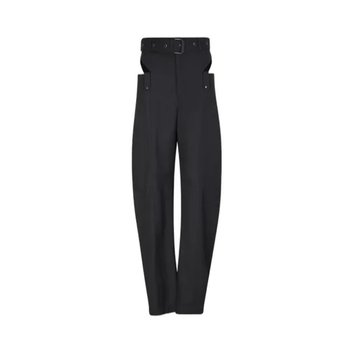 High-Waisted Cutout Trousers