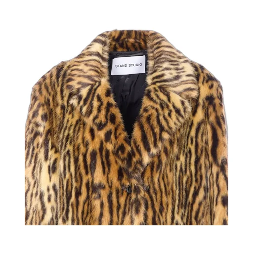 Leopard Print Faux Fur Coat