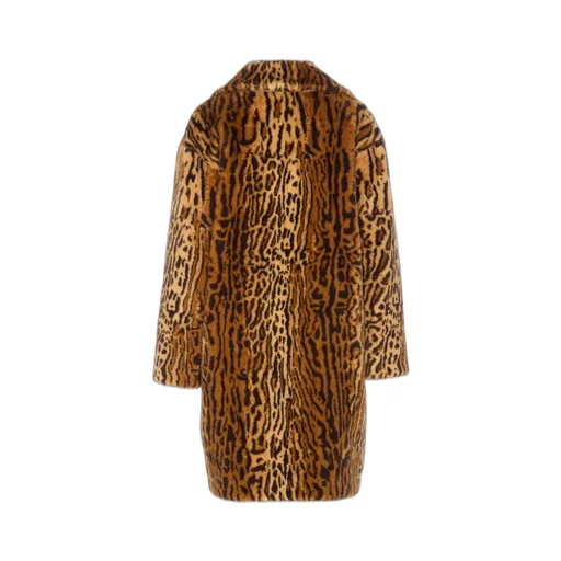 Leopard Print Faux Fur Coat