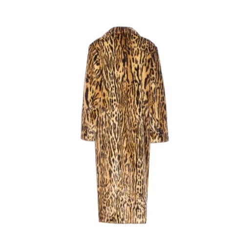 Leopard Print Faux Fur Coat