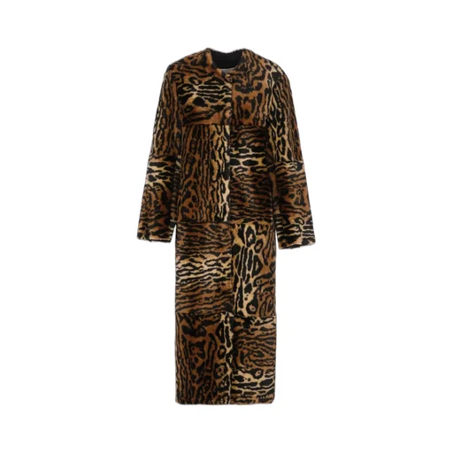 Patchwork Faux Fur Coat