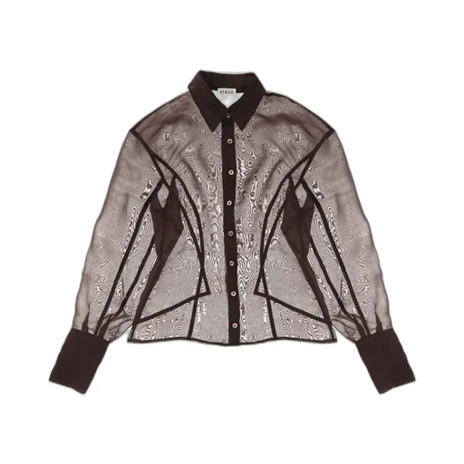 Sheer Button-Up Shirt
