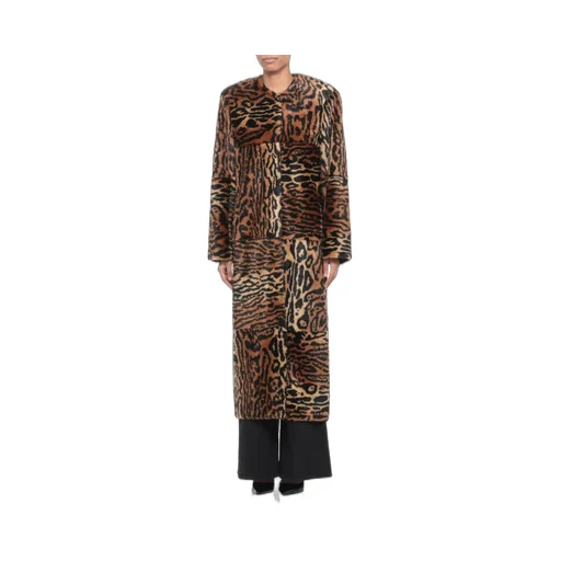 Patchwork Faux Fur Coat