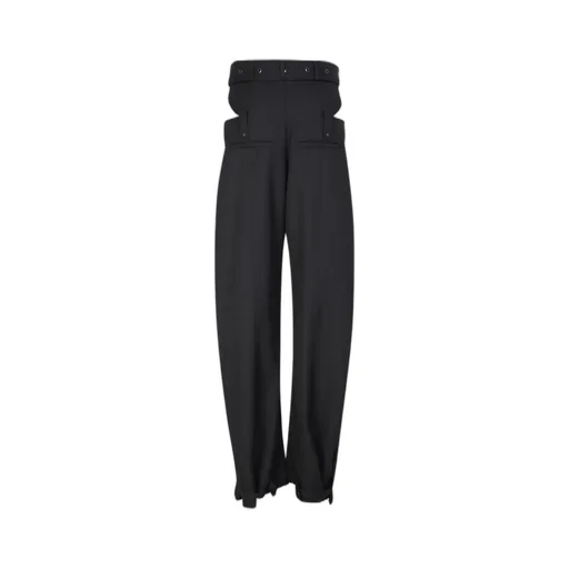 High-Waisted Cutout Trousers