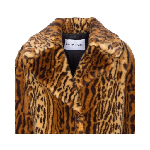 Leopard Print Faux Fur Coat