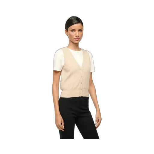 V-Neck Buttoned Knit Vest
