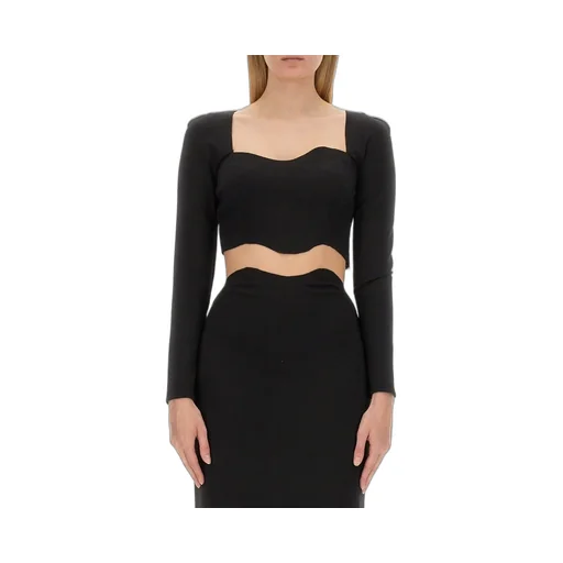 Cropped Scalloped Top