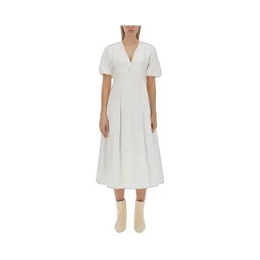 V-Neck Midi Dress