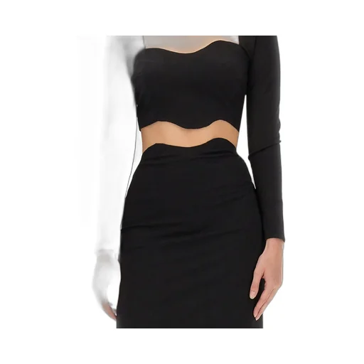 Cropped Scalloped Top