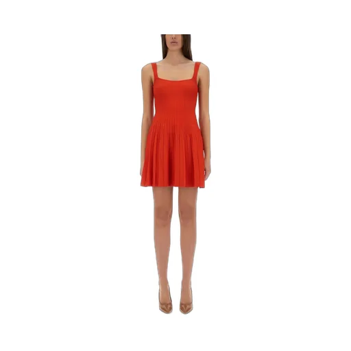 Pleated Knit Dress