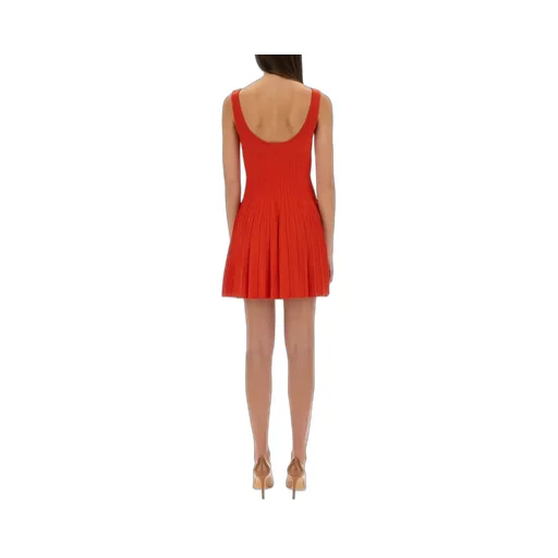 Pleated Knit Dress
