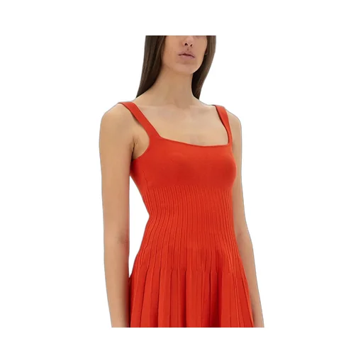 Pleated Knit Dress