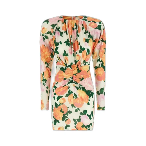 Floral Print Ruched Mini Dress