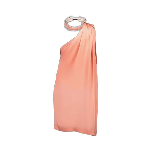 One-Shoulder Draped Mini Dress