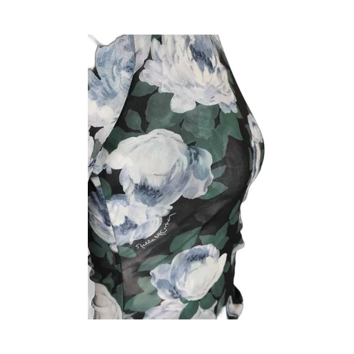 Floral Print Mesh Top