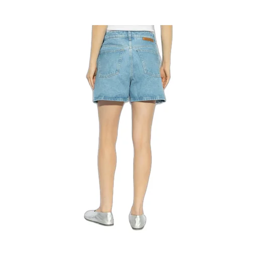 Denim Shorts With Crochet Detail
