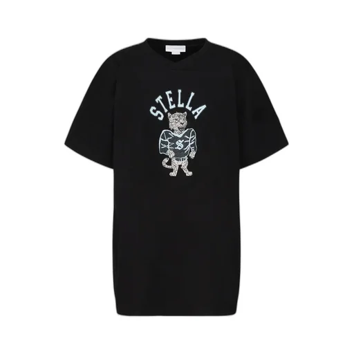 T-Shirt Dress With Leopard Graphic