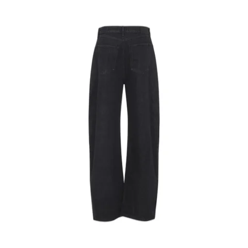 Wide-Leg Jeans With Snap Button Detailing