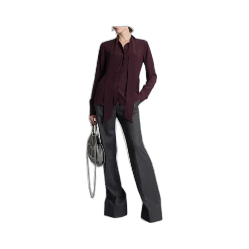 Silk Blouse With Tie Neck