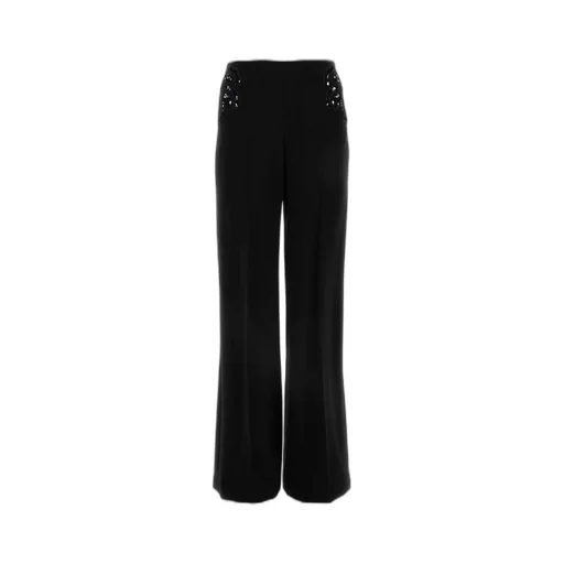 Wide-Leg Trousers With Sequin Detail