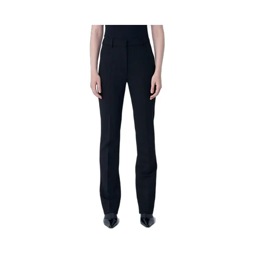 High-Waisted Flared Trousers