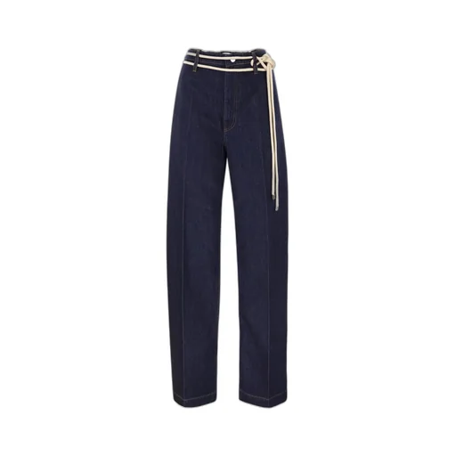 Wide-Leg Denim Trousers