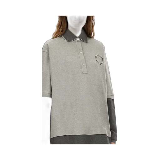 Color-Block Long Sleeve Polo Shirt