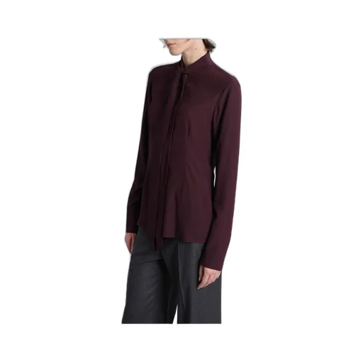 Silk Blouse With Tie Neck