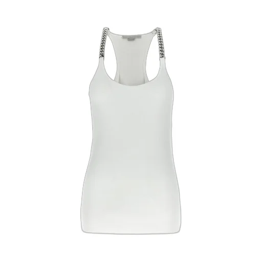 Ribbed Tank Top With Chain Straps