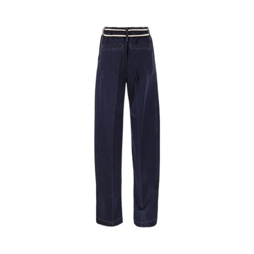Wide-Leg Denim Trousers