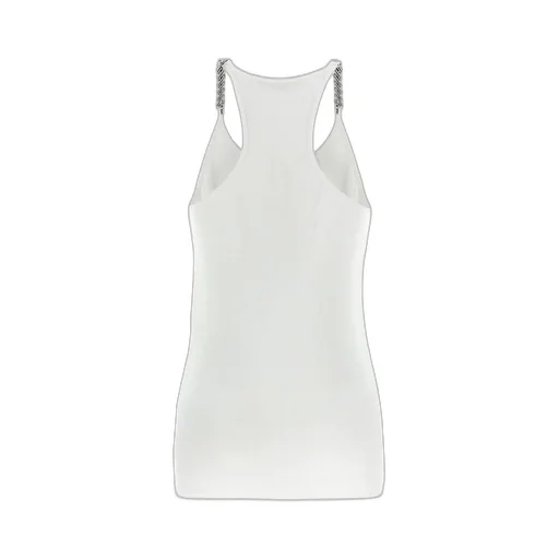 Ribbed Tank Top With Chain Straps