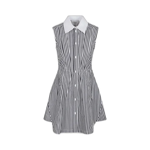 Striped Sleeveless Shirt Dress