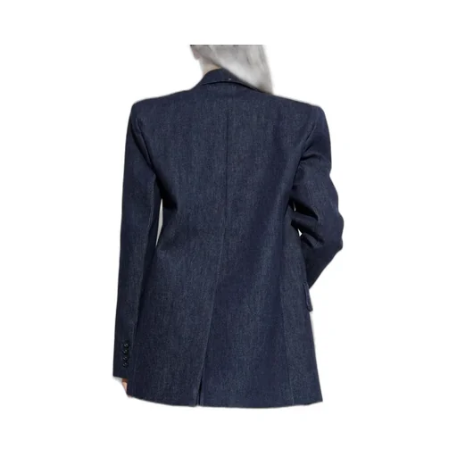Double-Breasted Denim Blazer