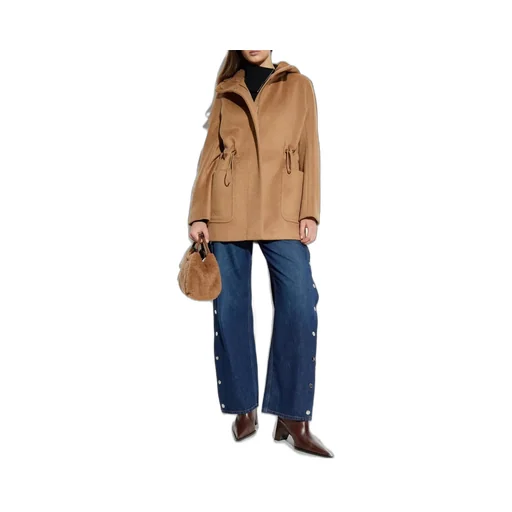 High-Waisted Wide-Leg Jeans With Snap Button Closure