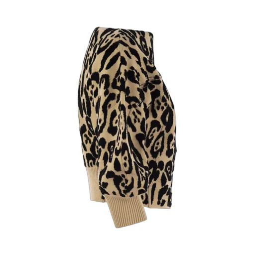 Leopard Print Cropped Sweater