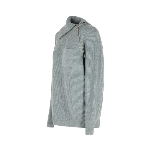 Sweater With Asymmetric Zip