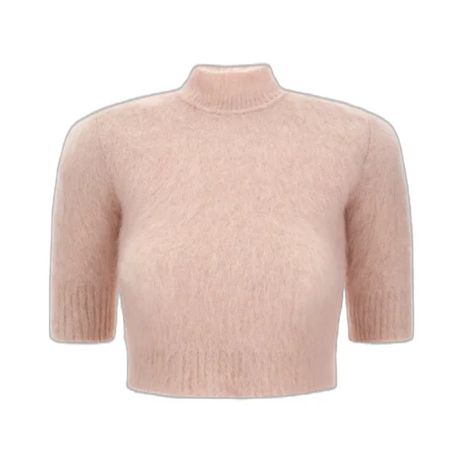 Cropped Mock Neck Sweater