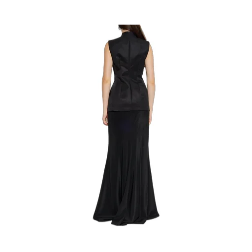 Sleeveless High-Neck Jacket Dress
