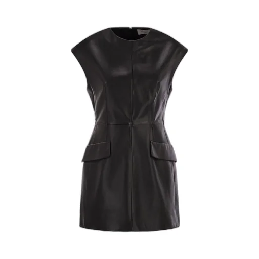 Sleeveless Leather Dress