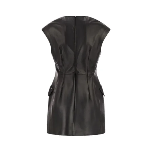 Sleeveless Leather Dress