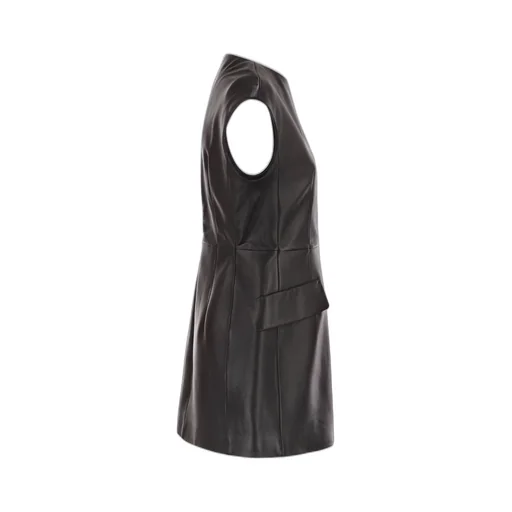 Sleeveless Leather Dress