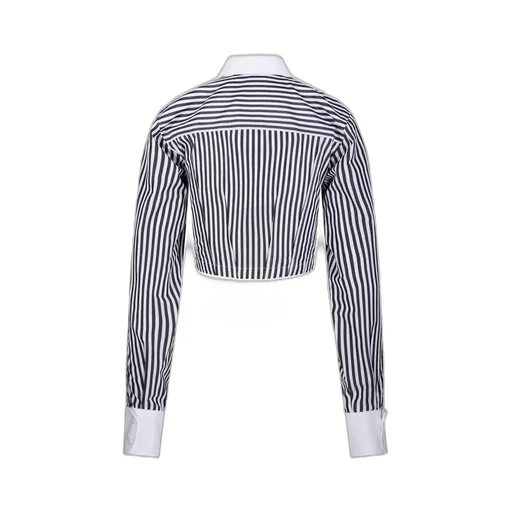 Striped Cropped Shirt