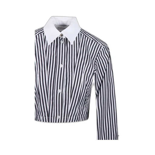 Striped Cropped Shirt