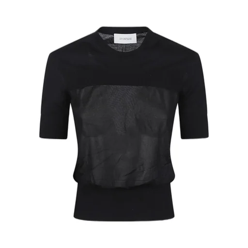 Mesh Panel Knit Top
