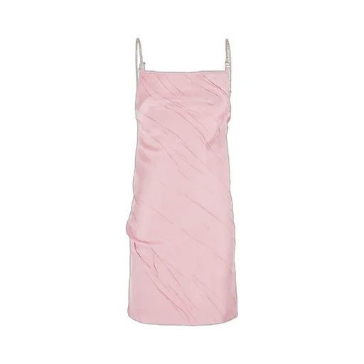 Satin Slip Dress With Chain Straps