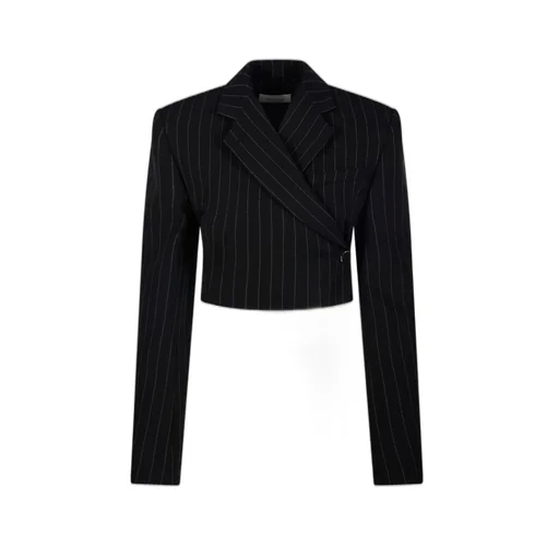 Cropped Pinstripe Blazer